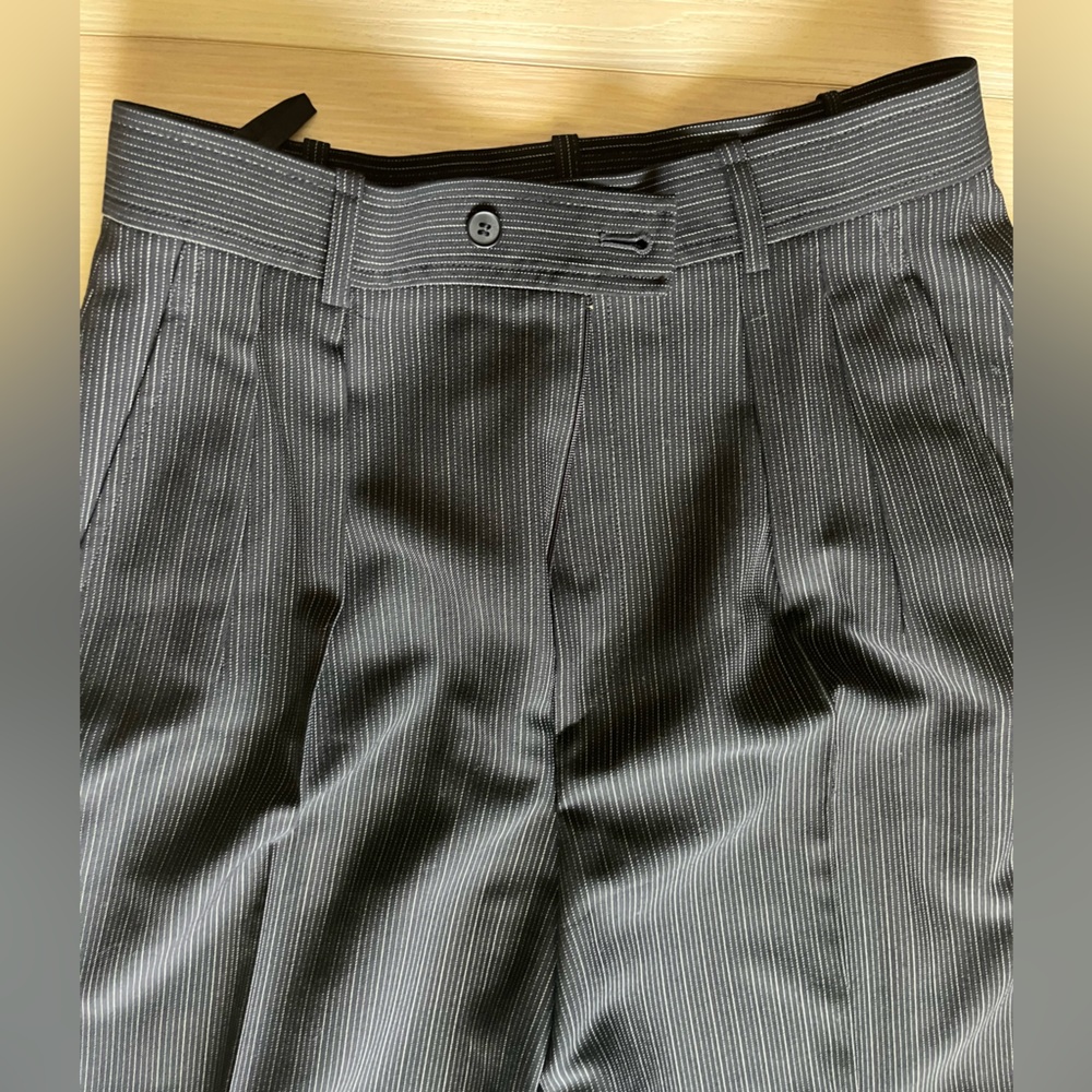 Yves Saint Laurent Gray Pinstripe Trousers